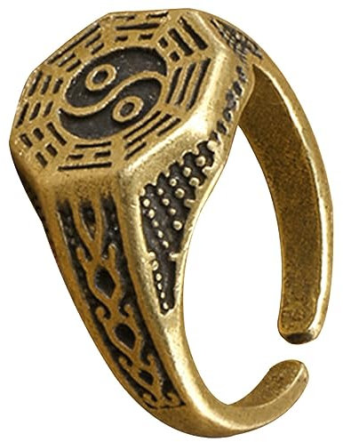 Girls Accessories Bagues pour, Baguettes pour décorer, Bague d'équilibre en Laiton Bagua Birthday Gift