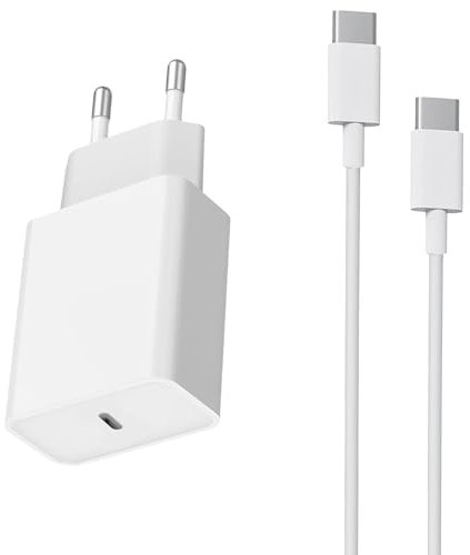 Caricatore 25W USB C con Cavo Ricarica Rapida per Samsung Galaxy S24 S23 S22 S21 S20 FE e Serie A14 A13 A15 A16 A55 A54 A53 A52 A35 A34 A33 A25 5G, Z Flip/Z Fold caricabatterie EP-TA800 Super Veloce