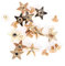 Glomora 50 set Stats Star, tornillos de Chicago de 14 mm, tornillos remaches para ropa de bricolaje decoración del bolso (bronce) (Oro)