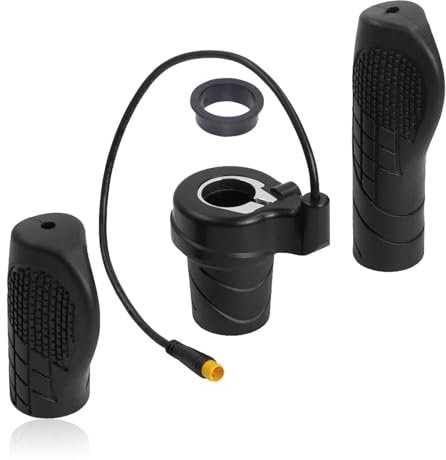 Electric Bike Throttle Grip,20x Half Twist Throttle Conversion Kit,Bicycle Throttle Control Waterproof Joint 12V/24V/36V/48V/60V/72V Non-Slip Rubber Connector for E-bike,MTB, Folding Electric Scooter