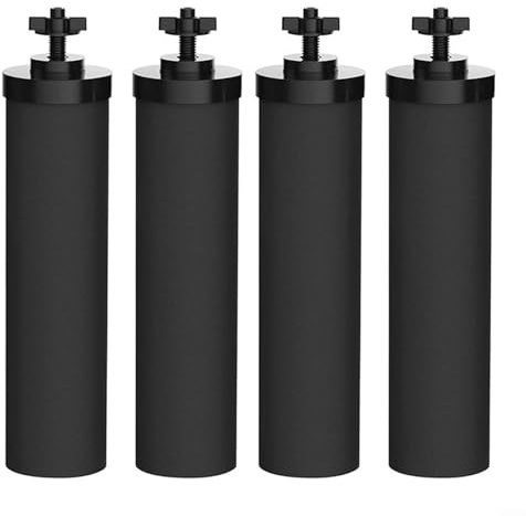 CookiBlend Aktivkohle-Wasserfilter-Kartusche, Ersatz für Kokosnussschale, Kohlenstoff-Wasserfilter für verbesserten Geschmack und Reinheit des Trinkwassers (4 Stück)