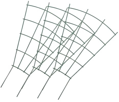 Angoily 3 Stück Metall Rankgitter Grün 40X25cm Pflanzenstütze für Kletterpflanzen Kleines Rankgitter für Zimmerpflanzen und Töpfe Einfache Montage Garten und Balkon Rankhilfe