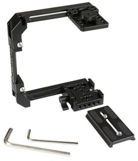 Foldable C Frame Camera Cage for DSLR with Adjustable Side Rod and Accessory Mounting Option DSLR Camera Rigs