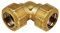 Messing Schraubfitting für PE-Rohr Winkel 90° 25mm, schwere Ausführung mit DVGW Prüfzeichen