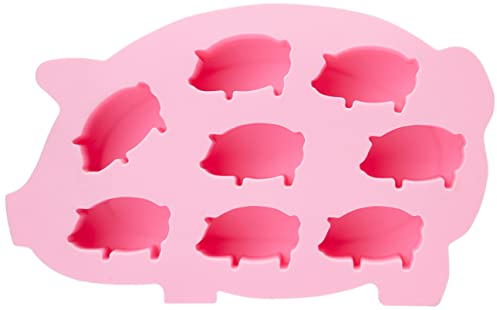 Epicurean 84013 Silicone Pig Ice Cube Tray, Pink
