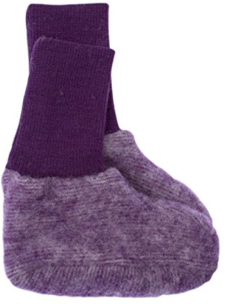 Cosilana, Baby Fleece Schühchen, 60% Wolle kbT und 40% Baumwolle kbA (ab 15-16 mit Noppen) (13-14, Lila-melange)
