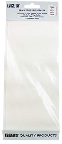 PME Grattoir Blanc Bords Plats, Côté en Plastique, Blanc, 8 x 3.7-inch