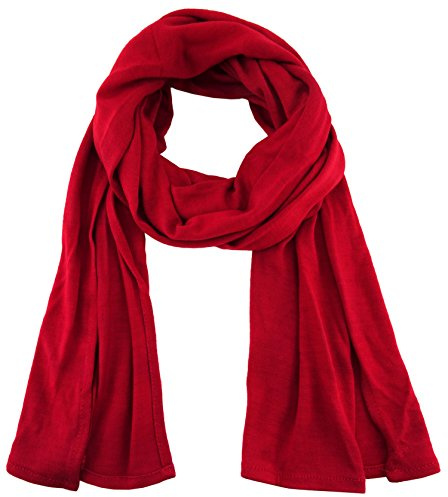 TigerTie - Schal in einfarbig Uni - Größe 180 x 30 cm - 100% Viscose