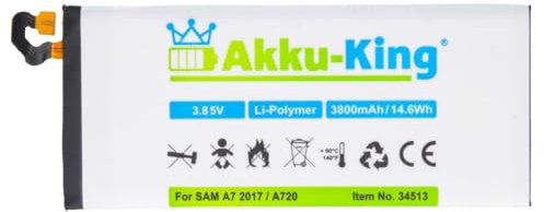 Akku-King Akku kompatibel mit Samsung EB-BA720ABE - Li-Polymer 3800mAh - für Samsung Galaxy A7 2017, Galaxy A7 2017 Duos TD-LTE, Galaxy J7 PRO
