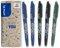 PILOT FriXion Ball 0.7 Set – 5 Stück – 2x Blau/Schwarz, 1x Grün – Radierbare Tintenroller 0,4mm Strichstärke, angenehme Schreibführung zum Schreibenlernen, thermosensitive Tinte, austauschbare Mine