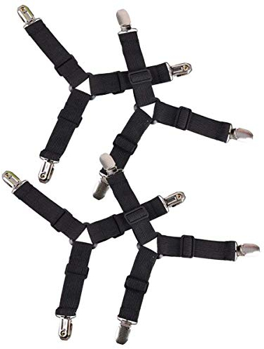 LANGING 4 Stück Bett-Hosenträger Greifer Halter Befestigung Clips verstellbar dreieckig