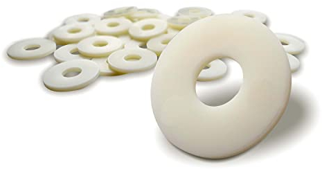 PROTECH 50 Stück Große Polyamidscheiben DIN 9021 M6 Unterlegscheiben Polyamid Beilagscheiben PA Kunststoff