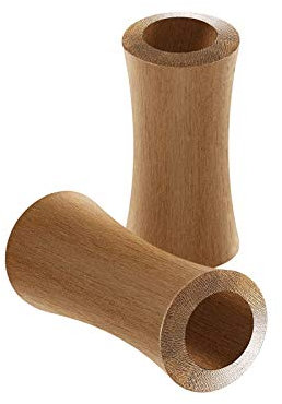 KJM FASHION 2 Stück Teakholz Flared Piercing, Holz