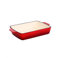 Oypla Cast Iron Red Enamel Roasting Pan Casserole Dish
