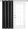 AMEHA Blackout Curtains for Living Room - Single Pair Thermal Door Curtain - Super Soft 66 x 84 Inch Drop Grey Eyelet Curtains for Bedroom with Tieback, 1 Panel