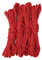 Seilprofi - Shibariseil Bondageseil Hanfseil, rot, 5,5 mm, 4X 8 m - fesselfertig