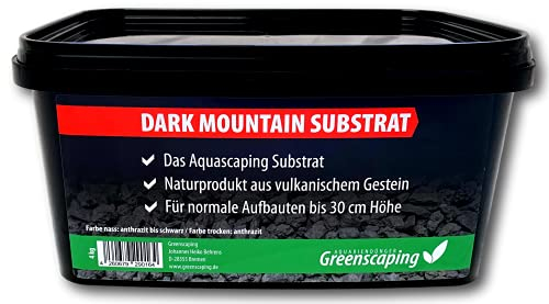 Greenscaping Dark Mountain Substrat, Aquaristik Vulkansubstrat (4kg)