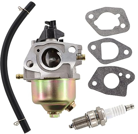 MCHNIC Vergaser mit Dichtung Benzinschlauch Zündkerze für MTD Thorx 35 45 55 Güde Budget Fleurelle Einhell Variolux 1P61 1P65 1P70