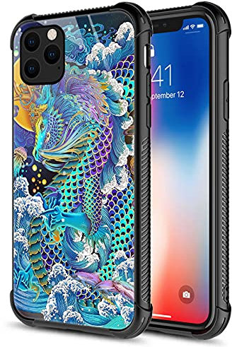 CARLOCA Compatible with iPhone 13 Pro Max Case,Rainbow Dragon Identity Graphic Design Shockproof Anti-Scratch Hard Acrylic Case for Apple iPhone 13 Pro Max
