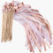 QUACOWW 30 Stück Ribbon Zauberstäbe, Seidenfeenstab Hochzeit, Hochzeit Luftschlangen mit Glocken, Zauberstäbe mit Bandglocken Feenstäbe für Hochzeit Mädchen Party (Champagner)