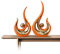 LGYKUMEG Stilvolle Skulptur Aus Keramik,Home Deko Wohnzimmer Modern Abstrakte Skulptur Deko, Dekoration Schlafzimmer Tischdekoration Büro Skulpturen Und Statuen,Orange,2pcs