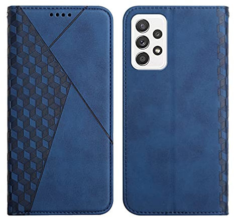 KOUYI Coque pour Samsung Galaxy A53 5G, Premium Flip Housse Étui Protection Rabat Clapet Portefeuille Phone Cover Magnétique [Porte Cartes] Antichoc Béquille Cover (Bleu)