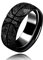 Uloveido Sportliches Basketball-Muster 8mm Edelstahl Sport Basketball Hochzeit Band Graduation Ring Domed Style Ring für Männer Freund (Schwarz Größe 17.2)