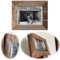 LS-LebenStil Vintage Wand Bilderrahmen Unika - Fundholz Recycelt - Rustikal Braun - 20x15cm - Retro Fotorahmen Leerrahmen für Leinwand Bilder Passepartouts zum Aufhängen Collage Photo Frames