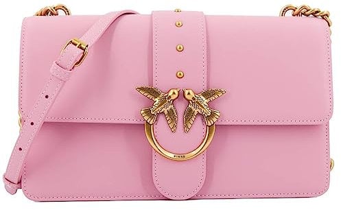 Pinko Love One Classic Cl Vitello Se, Borsa Donna, P66q_rosa Rossore-antique Gold, Taglia unica