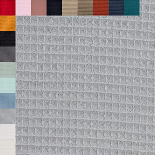 Swafing Nelson Waffelpiqué unifarben Coupon (Grau, 0,5m) - 18