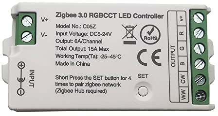 C05Z RGB+CCT 2.4GHz WiFi Zigbee3.0 LED Controller für RGBCCT LED Strips Kompatibel mit Bridge Tuya Dual-Mode Gateway Andriod iOS APP Steuerung Dimmen