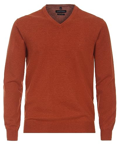 CASAMODA Herren Pullover mit V-Ausschnitt unifarben Elastischer Bund