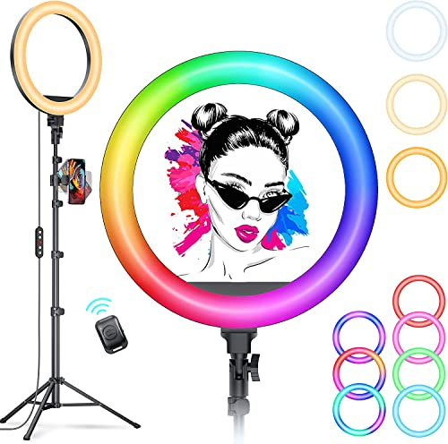 Kaiess s YouTube Starter Kit iVlogger Vlogging Kit für iPhone - Lightning kompatibles Video Vlog Kit - Zubehör: Telefonstativ, Telefonhalterung, LED-Licht und Shotgun Mikrofon - für YouTube Starter