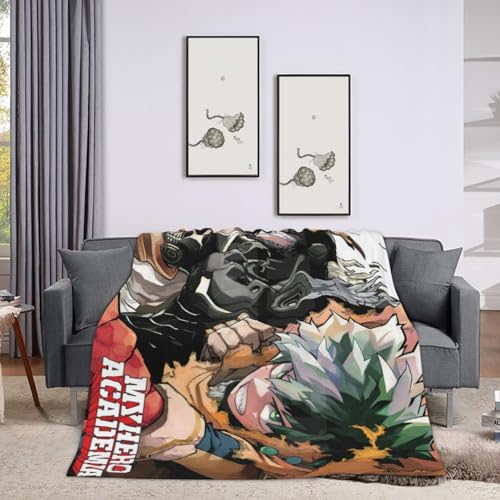 Xinchangda MHA Decke, Midoriya Izuku/All Might/Bakugo Katsuki/Dabi Anime Weiche, Flauschige Flanell Plüsch Überwurfdecke Warme Sofa Cozy Nap Decke