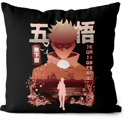 CottonCloud Gojo Satoru Kissen mit Füllung 40cm Baumwolle Kaisen Anime Japan Manga