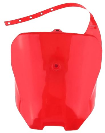 Motorcycle Front Number Plate for CRF70, Rugged Plastic High Performance Number Plate (Red)