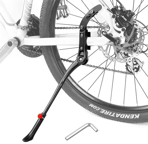 Fahrradständer Mountainbike, Seitenständer Fahrrad 29 zoll, Fahrradständer Stabil Aluminiumlegierung für 26 - 29, für Mountainbike/Rennrad/MTB/Trekking, Höhenverstellbar mit Rutschfestem Gummifuß