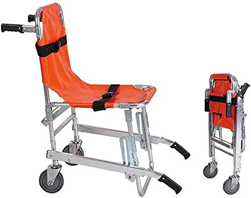 Elektrischer Treppensteiger-Rollstuhl, Aluminium, leicht, Schnellverschluss-Schnallen, Orange | Feuerwehr-Evakuierung, medizinischer Aufzug für Krankenwagen, effizient und zuverlässig