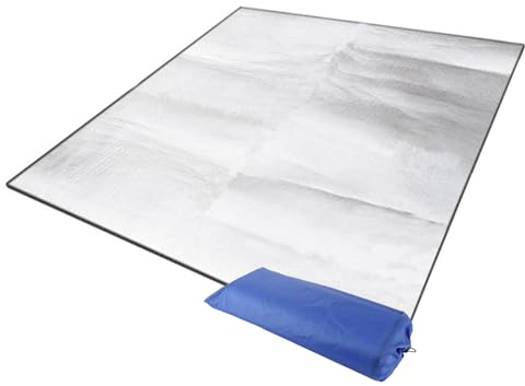 VIDETOL Alu Isomatte, 120 x 200 cm Thermomatte Camping, Isoliermatten Wärmedämmung, Isomatte Faltbare für Camping, Strand, Picknick