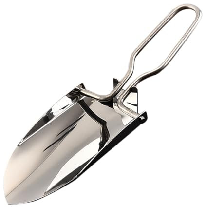 Sosoport Handliche Mini-klappschaufel Aus Edelstahl Für Garten Strand Camping Outdoor Gartenzubehör Elegantes Design