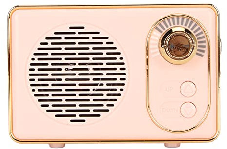 VBESTLIFE Altavoz Bluetooth Retro, Mini Altavoz Vintage de Radio Inalámbrica con Potente Altavoz de 5 W, Altavoz Pequeño Portátil para Interiores y Exteriores, Compatible con USB, Tarjeta