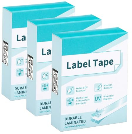 Vixic 3x TZe-131 12mm TZe131 Etikettenband Kompatibel für Brother TZe Schriftband Tz Tape 0,47 Schwarz auf Klar Kompatibel für Brother P-Touch H100LB H105 H110 H107B 1010 1000 D600 E100 H200 P300BT