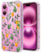 Unov Case Compatible with iPhone 16 Clear with Design Embossed Pattern Soft TPU Bumper Slim Protective 6.1 Inch (Cirtus Flavors)