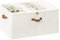 StorageWorks Schuh Organizer für Schrank, extragroße Schuhaufbewahrung platzsparend für bis zu 24 Paar, Stoff Schuhaufbewahrungsbox mit Deckel, faltbare Schuhkiste für Sportschuhe, High Heels, beige
