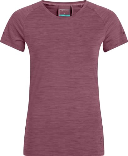 energetics Evii Damen T-Shirt, Melange/Red Wine/VIO, S