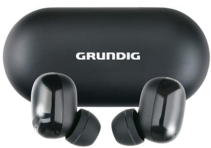 Grundig Bluetooth Kopfhörer – In Ear Earbuds 200 mAh – Ohrhörer mit 4 Stunden Wiedergabezeit – Kabellose Kopfhörer für freihändiges Telefonieren – inkl. Ladeetui USB-C-Ladekabel