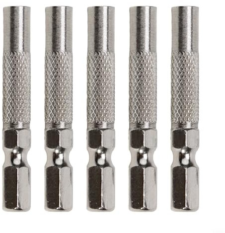 4Mm Screwdriver Bit Adapter, 6.35mm 1/4 Hex Socket Insert Bit Adapter To 4Mm Electric Screwdriver Bit Adapter Magnetic Holder, Pack Of 5