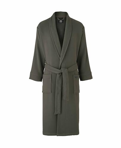 THE SAVILE ROW COMPANY LONDON Men's Luxury Cotton Waffle Bathrobe Dressing Gown With Terry Cotton Lining