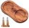 Molain Salz und Pfeffermühlentablett, Holz Kerzentablett Holz Tablett Innendurchmesser 5,8 cm Zubehör für Salz und Pfeffermühlen Peugeot Salz Und Pfeffermühle Set