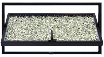 XPLKQXE Ventana Cobertizo Rectangular con Montaje Empotrado, Ventanas Vidrio Templado Aislamiento Y Ventilación Abatibles, Ventanas Ventilación Iluminación(40x30cm)